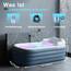 Tragbare Badewanne für Erwachsene mit Luftmassagematte, Whirlpool Badewanne mit romantischer LED-Beleuchtung, Kopfkissen/Rückenlehne/Armlehnen (inklusive Luftpumpe)
