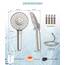 SR SUN RISE Duschkopf mit Filter, Drahtziehen Duschkopf mit Schlauch und Filterpatronen, 9-Funktions-Handbrause mit 4 Duschfilter, Duschbrause für Hartes Wasser, Rest-Chlor, Schwermetall, Bakterien
