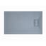 Duschwanne 70x120x2.6 Zementgrau in Schieferoptik 2,6 cm Höhe aus thermogeformtem Acrylharz