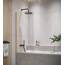 Badplaats Duschwand für Badewanne Torino 60 x 140 cm Gold - Drehbare Duschtrennwand mit 5 mm ESG Sicherheitsglas, Nano-Beschichtung