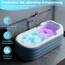 Tragbare Badewanne für Erwachsene mit Luftmassagematte, Whirlpool Badewanne mit romantischer LED-Beleuchtung, Kopfkissen/Rückenlehne/Armlehnen (inklusive Luftpumpe)