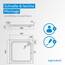 AQUABAD Duschwanne/Duschtasse | Komplettset Forta Plus mit LeakProtect Technologie Smooth White 70x70cm Quadrat | inkl. Ablaufgarnitur/Siphon Alcadran A49CR