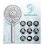 SR SUN RISE Duschkopf mit Filter, Duschkopf mit Schlauch und Filterpatronen, 9-Funktionen-Handbrause mit 4 Duschfilter, Hochdruck Handbrause für Hartes Wasser, Rest-Chlor, Schwermetall, Bakterien