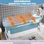 SUBTLETY Faltbare Badewanne Erwachsene Tragbare Klappbadewanne mit Abdeckung Seifenkorb & Massagerollen Wannen zum Aufstellen in der Dusche Ideal für Kleine Badezimmer SPA (148 x 60 x 53 cm, Blau)