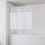 IMPTS 140x140cm Duschwand für Badewanne 3 teilig, Badewanne Glaswand Faltwand mit Streifen Milchglas, Duschtrennwand Faltbar Badewannenaufsatz Duschglaswand mit 6mm Nano Sicherheitsglas