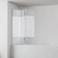 IMPTS 120x140cm Duschwand für Badewanne 3 teilig, Badewanne Glaswand Faltwand mit Streifen Milchglas, Duschtrennwand Faltbar Badewannenaufsatz Duschglaswand mit 6mm Nano Sicherheitsglas