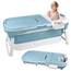 YRHome Faltbare Badewanne Wanne Erwachsene XXL, 148 x 60 x 53 cm Tragbare Klappbadewanne Foldable Bathtub Klappbare mobile Badewanne mit Abdeckung, Kissen, Massagerollen für kleine Badezimmer, Dusche