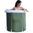 Level Body Mind Soul - Tragbares Eisbad mit inkludierter Abdeckung, grünes Camouflage - Eisbad für Sportler, Muskelregeneration nach dem Training - Aufblasbare tragbare Eisbadewanne 75x75 cm