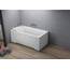 ECOLAM Badewanne Wanne Rechteck Classic Acryl weiß 130x70 cm + Schürze Ablaufgarnitur Ab- und Überlauf Automatik Füße Silikon Komplett-Set (130x70 cm)