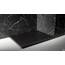 Duschwanne 80x100x2.6 Anthrazit Schwarz in Schieferoptik 2,6 cm Höhe aus thermogeformtem Acrylharz