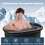 Keszing XL Erwachsene Ovales Eisbad Tonne für Athleten mit Isolierte Abdeckung, 478L tragbares Ice Bath tub für Kältetherapie, Faltbare Aufblasbare badewanne für den Innen- und Außenbereich