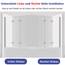 IMPTS 130x140cm Duschwand für Badewanne 3 teilig, Badewanne Glaswand Faltwand Duschtrennwand Faltbar Badewannenaufsatz Duschglaswand mit 6mm Nano Sicherheitsglas