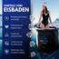 poolomio® Eisbad Premium Eistonne Ø 80cm für Zuhause und Outdoor | 350 L Eisfass Tonne für Eisbaden und Kältetherapie | Set mit Isolierabdeckung, Thermometer und Tragetasche