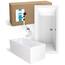 Calmwaters® Acryl Premium Badewanne Komplettset 200x90 cm - Made in EU - mit Wannenträger & Ablaufgarnitur - Duo-Badewanne 2 Personen