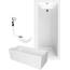 Calmwaters® Rechteck Badewanne Komplettset 170x75 cm mit Wannenträger & Ablaufgarnitur, Körperformwanne, Set Acryl-Badewanne komplett, Rechteckbadewanne Modern Square 170 x 75 cm, Weiß