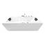 Basera® PREMIUM Indoor Whirlpool Badewanne Naxos mit 24 Massagedüsen, Heizung, Ozongenerator, Bodenansaugung, Wasserfall, LED-Ambiente, Touchpanel, Bluetooth, Radio