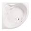 Calmwaters® Eckbadewanne Komplettset 150x150 cm Curved Wellness, Made in EU, 4in1 Acryl-Wanne mit Schürze, Wannenfüßen & Ablaufgarnitur, Duowanne mit integriertem Sitz, Eckwanne 150 x 150, Weiß
