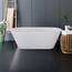 Jet-Line Design Moderne Badewanne Freistehend Lausanne II Weiß Ergonomisches und Pflegeleichtes Acryl Luxuriöses Badeerlebnis für Ihr Badezimmer 170 x 80 x 58 cm