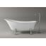 Freistehende Badewanne PARIS Acryl - 176 x 71 cm - Nostalgie Wanne aus Sanitäracryl mit Metallfüßen Farbe:Weiß Glänzend, Standarmatur:Ohne Standarmatur, Farbe der Füße:chrom