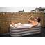 Tubble® Compact Badewanne Aufblasbar Ambient Taupe 200 Liter - Kleine Faltbare Badewanne für Erwachsene bis 170 cm, Aufbau in 1min, Für Indoor und Outdoor, Home Spa & Eisbad