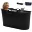 Hello Bath Mobile Badewanne, Ideal für das kleines Badezimmer, 125x52x65cm, Stylisch und Stimmungsvoll (Schwarz) aus Polypropylen