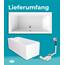 Calmwaters® Acryl Premium Badewanne Komplettset 200x90 cm - Made in EU - mit Wannenträger & Ablaufgarnitur - Duo-Badewanne 2 Personen