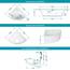 Calmwaters® Eckbadewanne Komplettset 140x140 cm mit Wannenträger & Ablaufgarnitur, Acrylwanne Original, Duowanne für 2, Sitzbadewanne, Set Badewanne komplett, Eckwanne 140 x 140, Weiß, 99000089