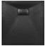 vidaXL Duschwanne Duschtasse Brausewanne Brausetasse Duschbecken Dusche Wanne Bad Badezimmer SMC Schwarz 90x80cm Niedrige Schwelle 9cm Ablauföffnung