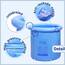 Youdepot Aufblasbare tragbare Kunststoff-Badewanne, PVC-Badewanne, tragbare Badewanne, aufblasbares Spa für Erwachsenen-Badezimmer mit Luftpumpe, blau, groß