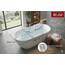 Jet-Line Design Moderne Badewanne Freistehend Lausanne II Weiß Ergonomisches und Pflegeleichtes Acryl Luxuriöses Badeerlebnis für Ihr Badezimmer 170 x 80 x 58 cm
