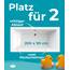 Calmwaters® Acryl Premium Badewanne Komplettset 200x90 cm - Made in EU - mit Wannenträger & Ablaufgarnitur - Duo-Badewanne 2 Personen