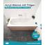 Calmwaters® Badewanne Komplettset 180x80 cm mit Wannenträger & Ablaufgarnitur, Set Acryl-Badewanne rechteckig, Original Rechteckbadewanne 180 x 80 cm, Weiß