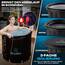 Ritualice® Premium Eisbad XL (80 cm Ø) TESTSIEGER - Eistonne Set mit Deckel und Stoffbezug - Eisbaden ideal für Kryotherapie und Regeneration - Eisfass mit 5-Facher Isolierung