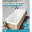 Calmwaters® Rechteck Badewanne Komplettset 170x75 cm mit Wannenträger & Ablaufgarnitur, Körperformwanne, Set Acryl-Badewanne komplett, Rechteckbadewanne Modern Square 170 x 75 cm, Weiß