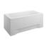 ECOLAM Badewanne Wanne Rechteck Classic Acryl weiß 170x70 cm + Schürze Ablaufgarnitur Ab- und Überlauf Automatik Füße Silikon Komplett-Set (170x70 cm)