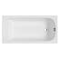 ECOLAM Badewanne Wanne Rechteck Classic Acryl weiß 170x70 cm + Schürze Ablaufgarnitur Ab- und Überlauf Automatik Füße Silikon Komplett-Set (170x70 cm)