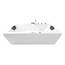 Basera® Classic Indoor Whirlpool Badewanne Naxos mit 24 Massagedüsen, Wasserfall, LED-Ambiente, Touchpanel, Bluetooth und Radio (200 x 90 x 62 cm)