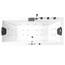 Basera® Classic Indoor Whirlpool Badewanne Naxos mit 24 Massagedüsen, Wasserfall, LED-Ambiente, Touchpanel, Bluetooth und Radio (200 x 90 x 62 cm)