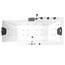 Basera® PREMIUM Indoor Whirlpool Badewanne Naxos mit 24 Massagedüsen, Heizung, Ozongenerator, Bodenansaugung, Wasserfall, LED-Ambiente, Touchpanel, Bluetooth, Radio