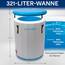 SereneLife Aufblasbare Eistonne – 322 L Kältebad für 1 Person mit Deckel, Drop-Stitch-PVC & Doppeldichtung, robuste Eisbad-Wanne zur Regeneration für Sportler