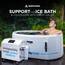 Cold Plunge Tub with Water Chiller Port - XL 149.9 cm Portable Ice Bath Tub for Athletes - Inflatable Ice Plunge Tub for Cold Therapy - Ice Plunge Tub Chiller for Ice Baths at Home Ice Pod