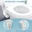 Shineforu Ultraflacher Bidet-Aufsatz für Toiletten mit zwei Betriebsmodi, Bidet-Toilettenaufsatz mit Druckregler (für Damen/Hintern), einfach zu installieren, nicht elektrisch