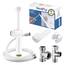 Bidet Handbrause mit Schlauch, SonTiy 7.9" Messing WC handbrause bidet mit Einstellbarem Druck G1/2" & G3/8" Umschaltventil für WC Dusche, Persönliche Hygiene Windel Dusche Tierbad, Weiß