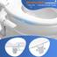 SAMODRA Bidet, Nicht Elektrisch Bidet Einsatz für Toilette mit Doppeldüse, regulierbarer Wasserdruck, Kaltwasser-Bidetaufsatz