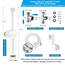 Bidet Handbrause mit Schlauch, SonTiy 7.9" Messing WC handbrause bidet mit Einstellbarem Druck G1/2" & G3/8" Umschaltventil für WC Dusche, Persönliche Hygiene Windel Dusche Tierbad, Weiß