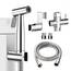 WEIDMAX Bidet-Handbrause, Hand Gehalten Bidet Sprayer Edelstahl Sprayer mit 49-Zoll-Schlauch und Halterung Halter, Includes T-adapter (G1/2''-3/8'')