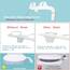 WITHLENT Bidet Aufsatz - Ultra-Slim linkes Hand Bidet Nicht Elektrisch Einsatz Für Toilette mit,Doppel Düsen Bidet Toilettenaufsatz,Front- und Heckreinigung,WC-Aufsatz,Po-Dusche, Taharet,Weiß