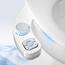 PENDEJATO Bidet Aufsatz Für Toilette, Nichtelektrisch Schlankes Druckknopf Bidet WC,Einziehbare Selbstreinigende Doppeldüsen（Verstopfungsschutz）Und Drehknopf Zur Einstellung Des Wasserdrucks,Verchromt