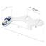 Luxe Bidet Neo 180 – Selbstreinigende Dual Düse – Frische, Wasser ohne Elektrik Mechanische Bidet WC-Aufsatz (blau und weiß)