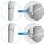 WITHLENT Bidet Aufsatz - Ultra-Slim linkes Hand Bidet Nicht Elektrisch Einsatz Für Toilette mit,Doppel Düsen Bidet Toilettenaufsatz,Front- und Heckreinigung,WC-Aufsatz,Po-Dusche, Taharet,Weiß